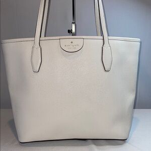 Kate Spade Lori Cream Leather Tote Bag
